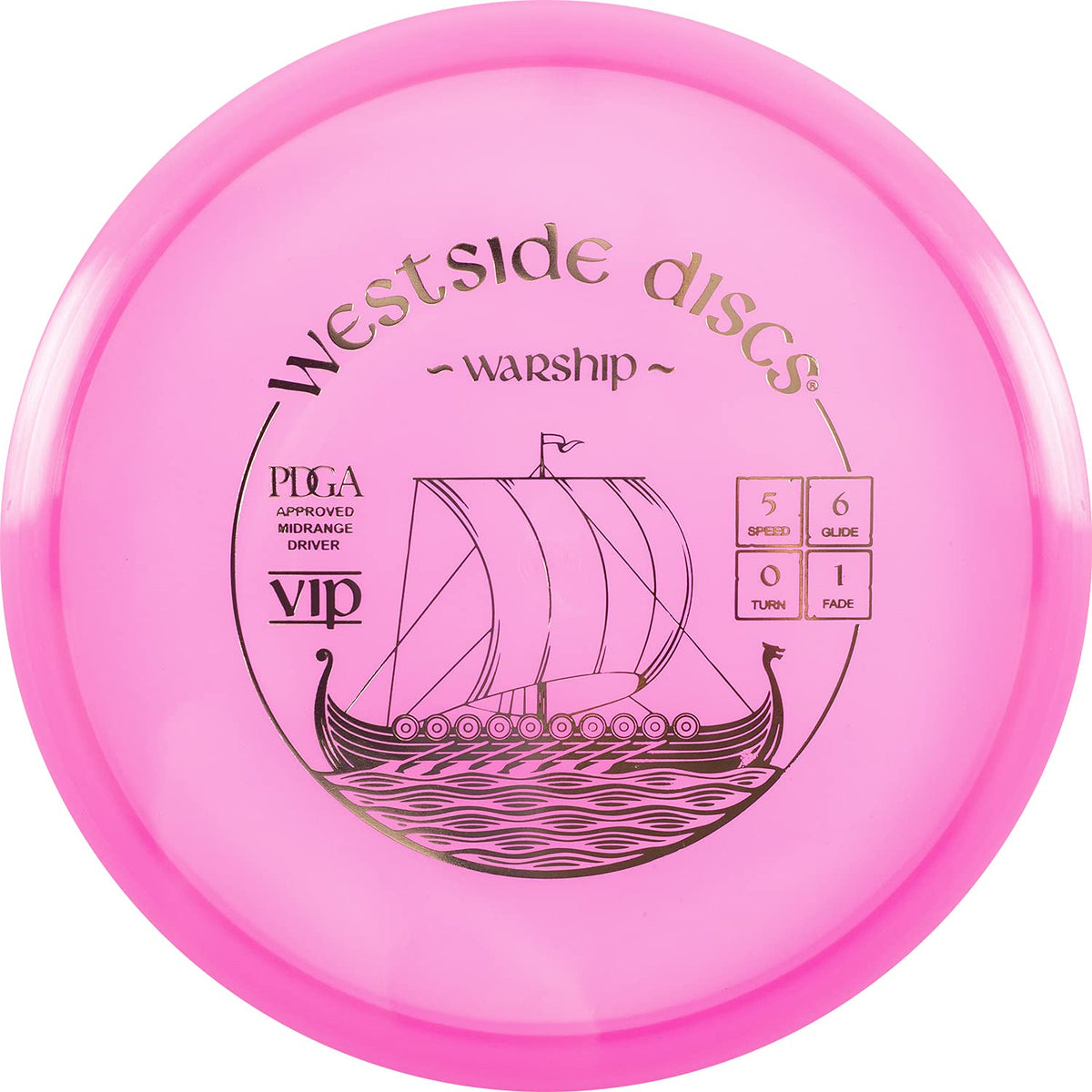 Westside Warship midrange pink with smooth straight flight for precise approaches.