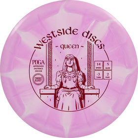 Westside Origio Burst Queen driver in flight, forgiving distance for slower arms