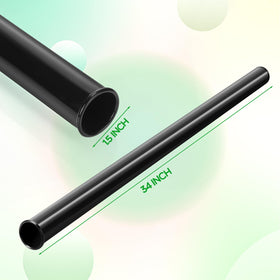 Wettarn black plastic golf tubes protect clubs from scratches during transport.