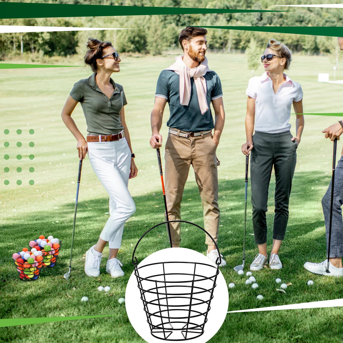 Wettarn metal golf ball holder, easy carry during game.