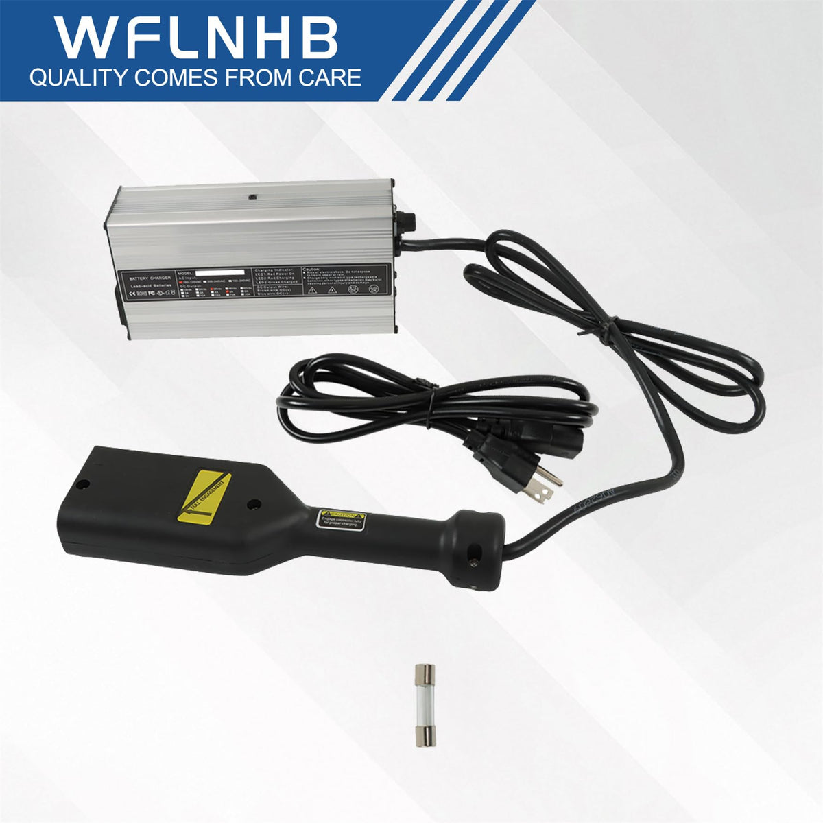 WFLNHB 36V 5A charger aluminum housing ensures durable, rugged use in outdoor environments