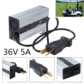 WFLNHB 36V 5A charger with trickle mode, battery-safe.
