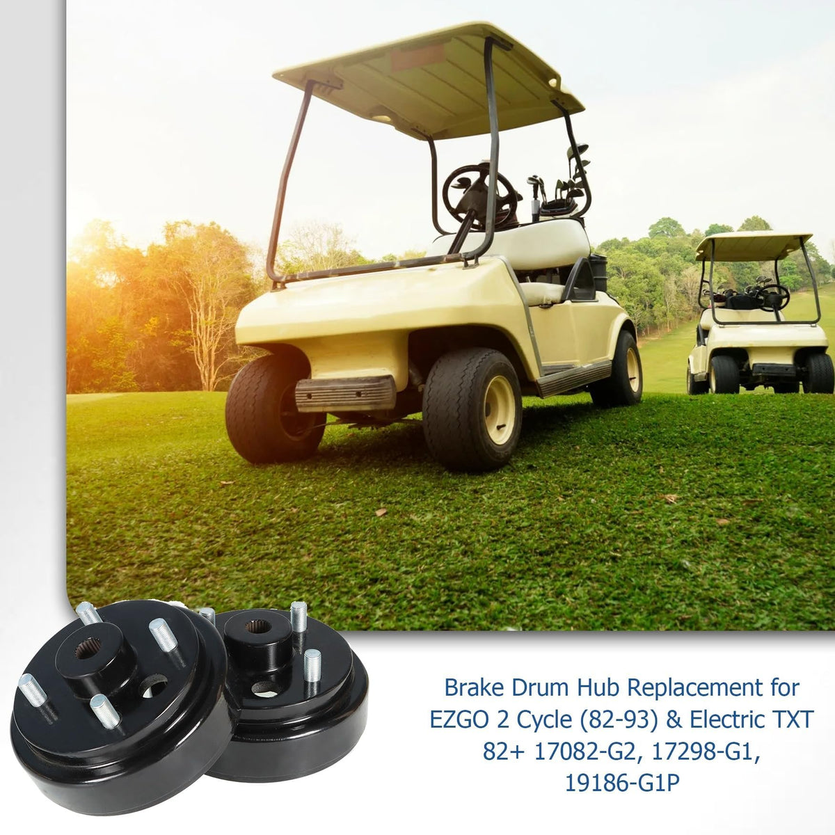 WFLNHB durable brake drum hub with metal design for EZGO reliability.