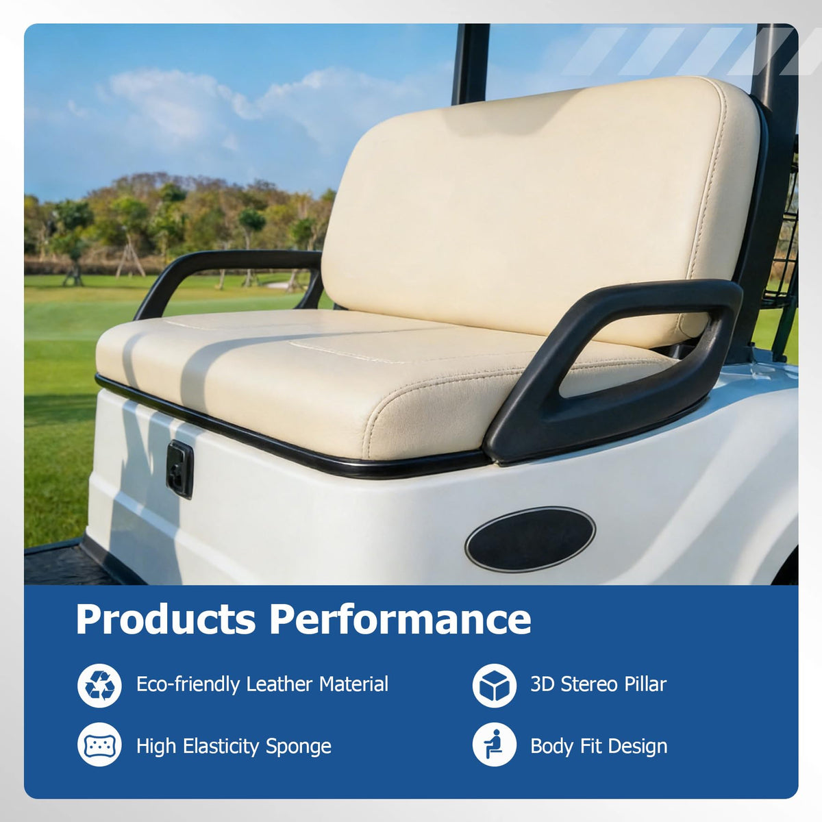 WFLNHB easy to clean front seat bottom surface for golf cart