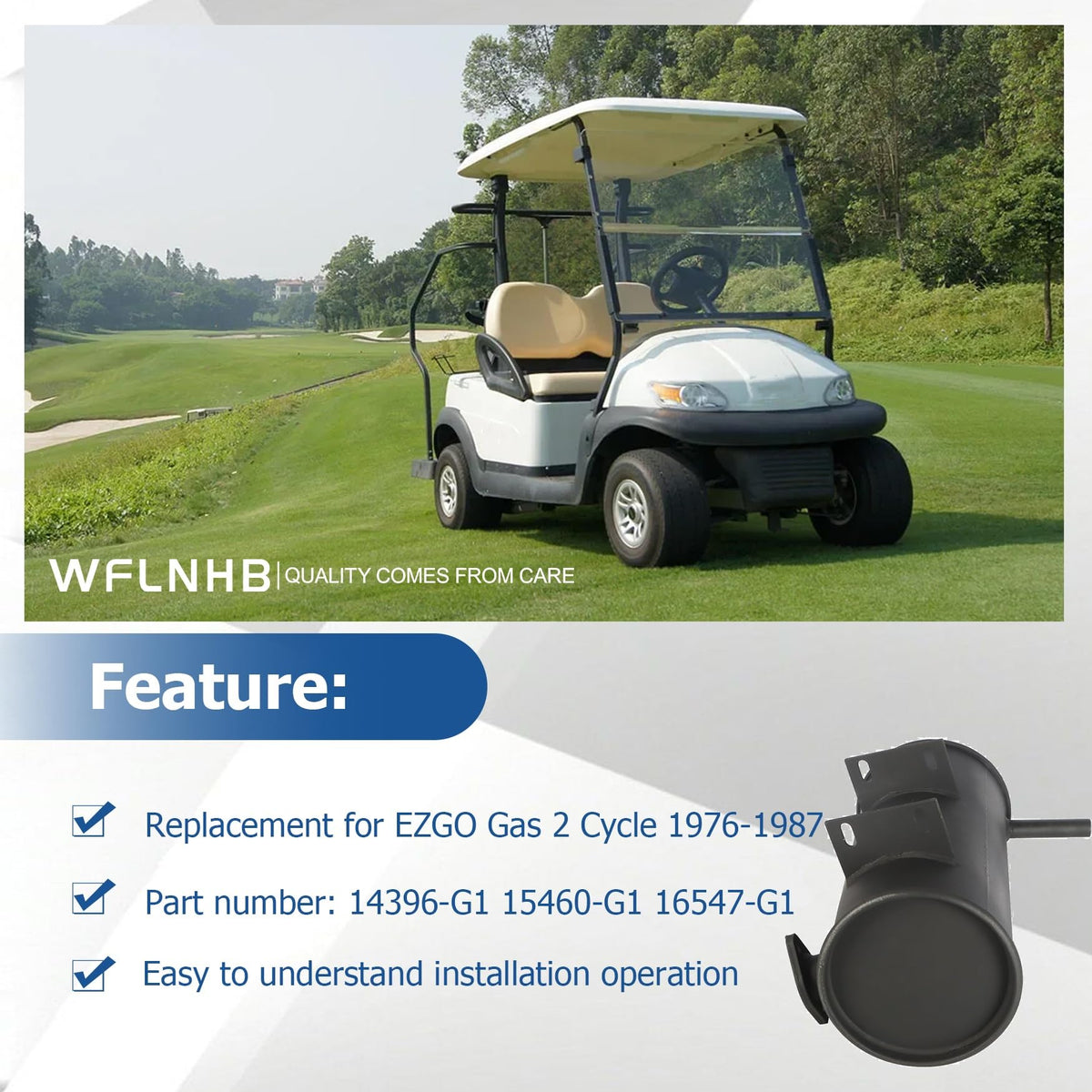 WFLNHB EZGO compatibility for 1976–1987 two-cycle carts
