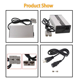 EZGO SB50 flat-style plug connection with WFLNHB charger enabling safe, reliable charging.