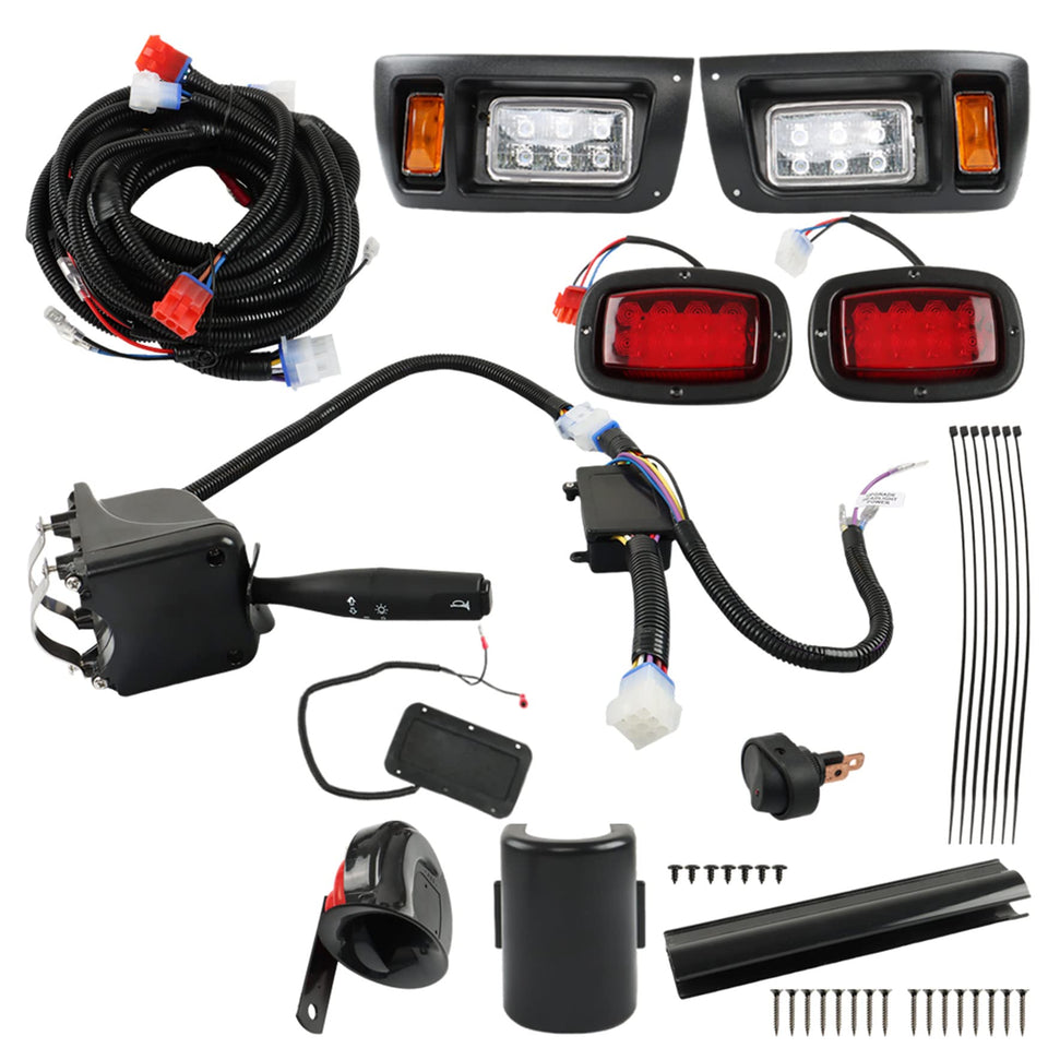 WFLNHB golf cart front headlight enhances early-morning visibility.
