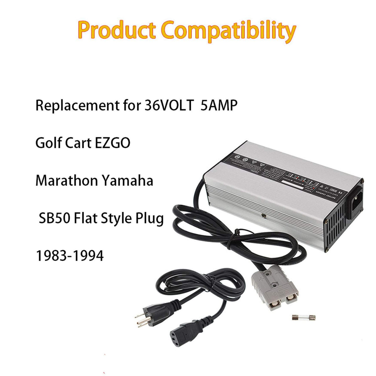 WFLNHB lead-acid compatible charger for common golf cart packs.