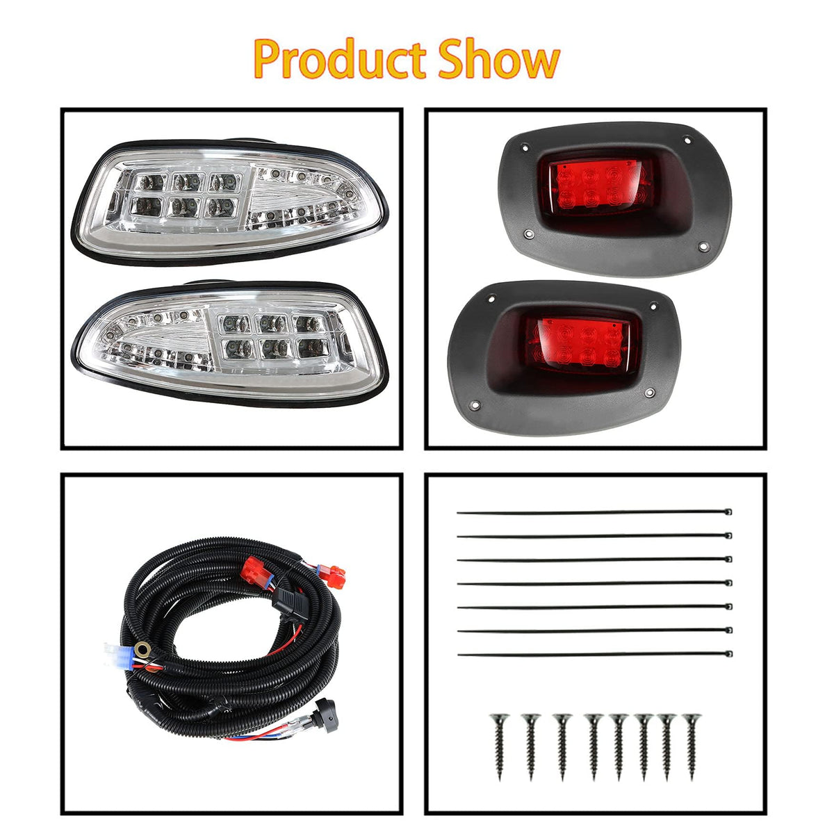 WFLNHB light kit EZGO RXV rear lights improve rear visibility during rides