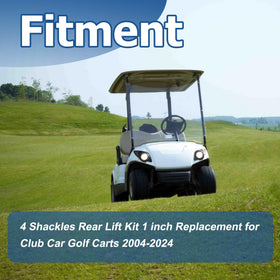 Rear lift kit installed on a Club Car for a smoother ride