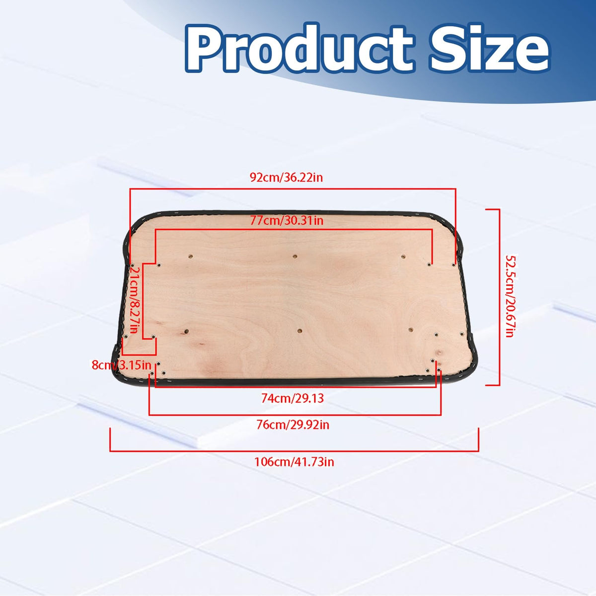 WFLNHB back rest with pre-drilled holes for precise fit
