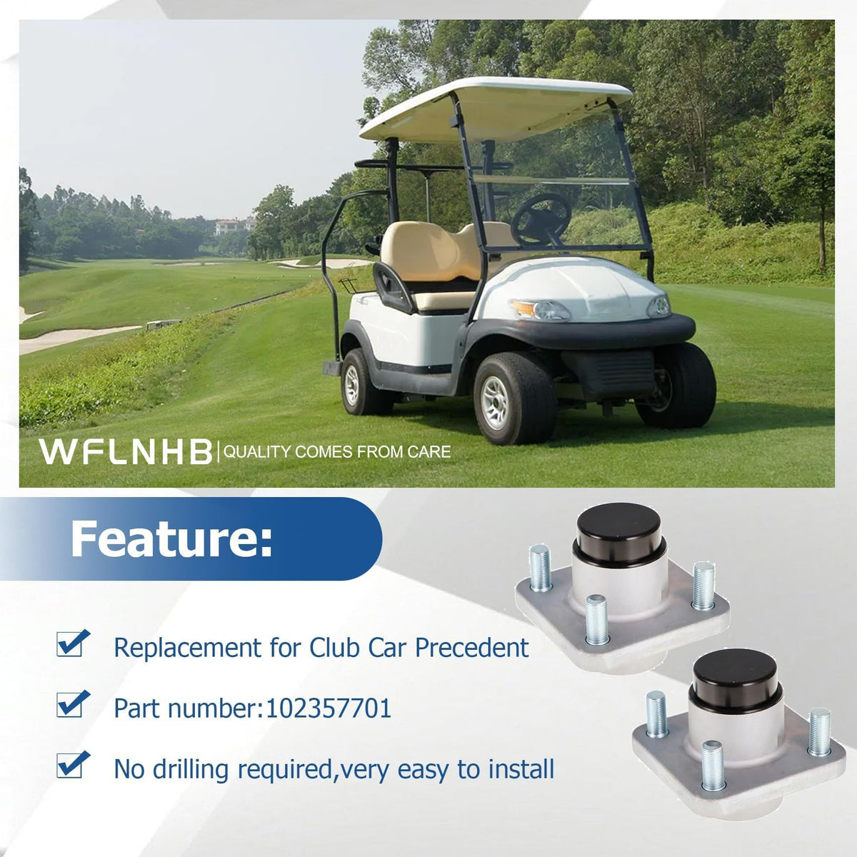 WFLNHB front hub pair reduces spindle friction for a smoother ride
