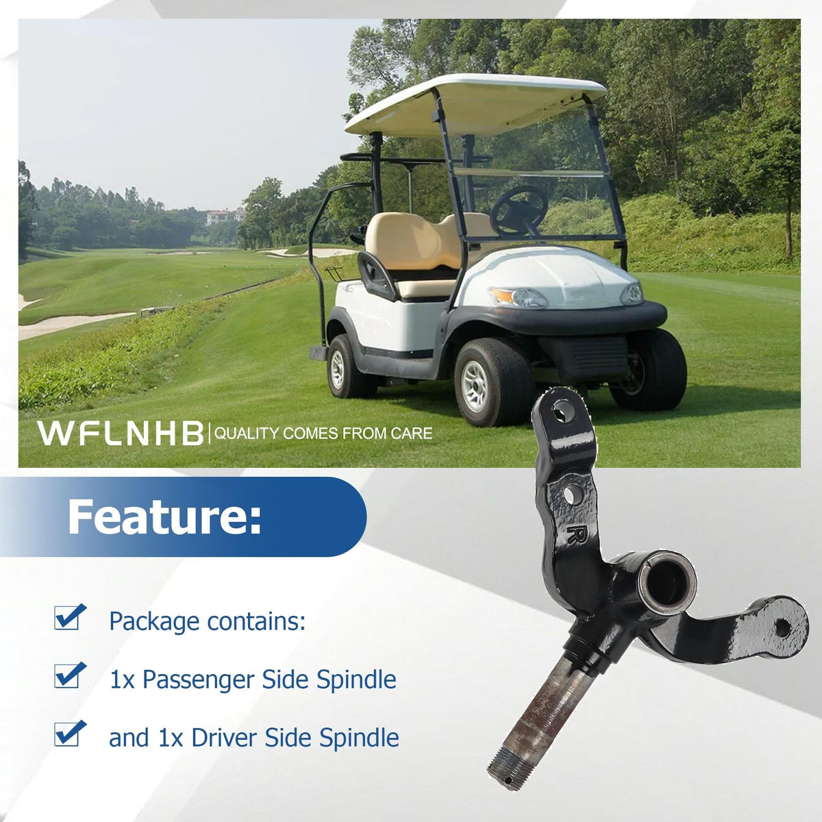 WFLNHB right spindle close-up highlighting precise fitment features.
