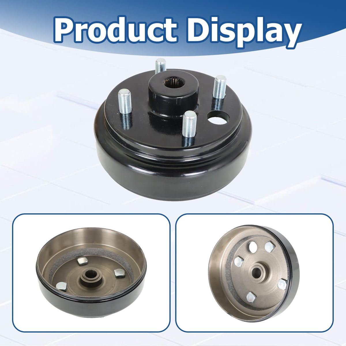 WFLNHB splined center hub with 24-tooth profile for EZGO compatibility.