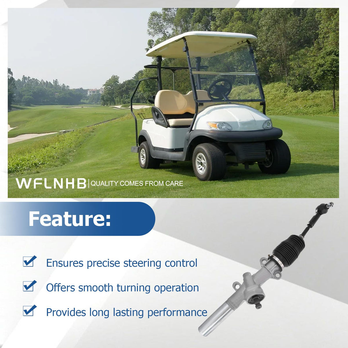 WFLNHB steering gear box 70964G01 front-end EZGO compatibility