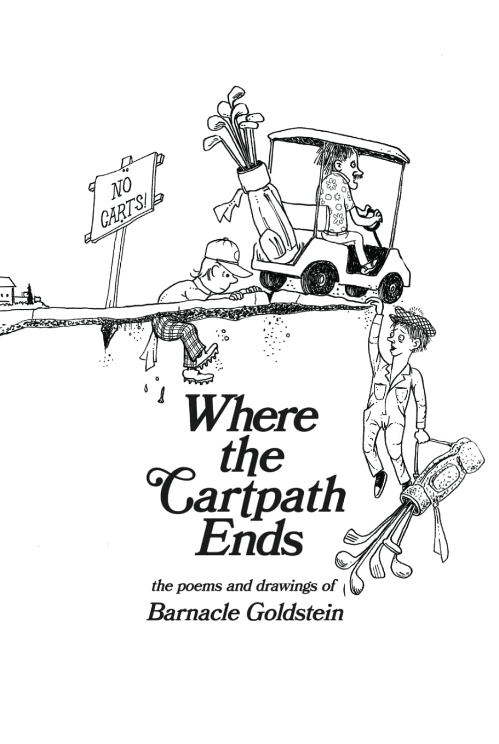 Where the Cartpath Ends cover image featuring humorous golf poems and illustrations for golf lovers