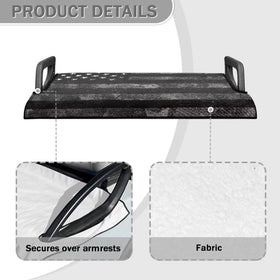 American flag pattern adds stylish touch while protecting your cart interior.