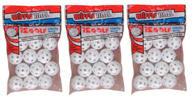 WIFFLE perforated golf ball 36-pack close-up, durable practice ball.
