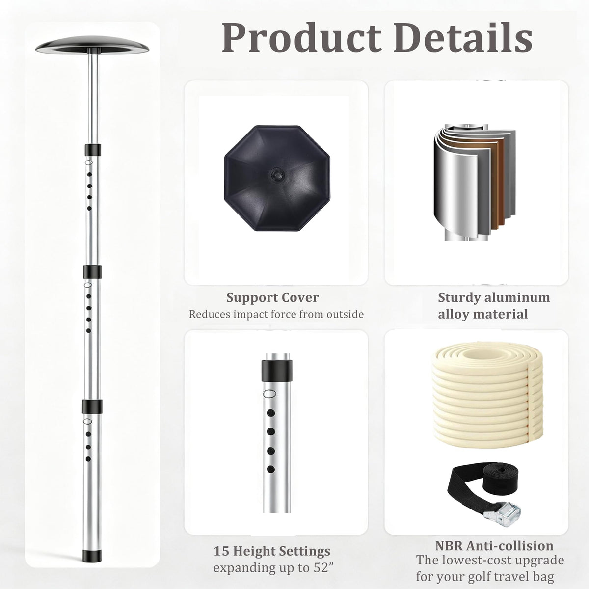 WIGERLON telescoping design fits carry bags to full sets
