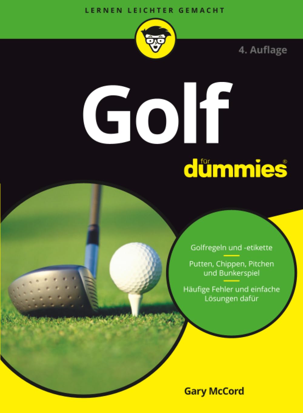 Wiley Golf for Dummies German edition cover — beginner-friendly golf guide for new players