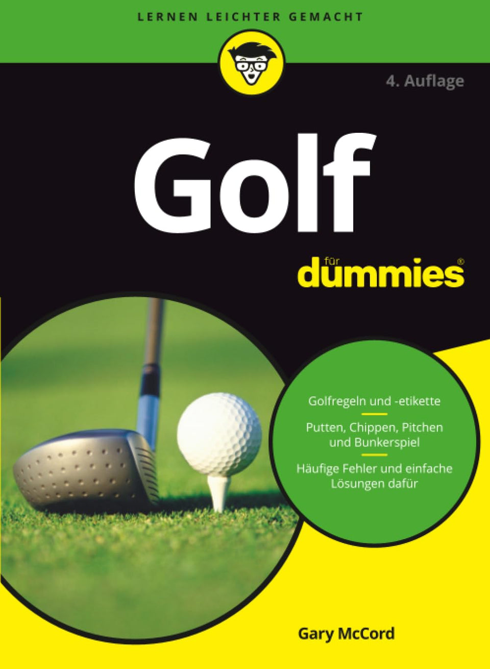 Wiley Golf for Dummies German edition cover — beginner-friendly golf guide for new players