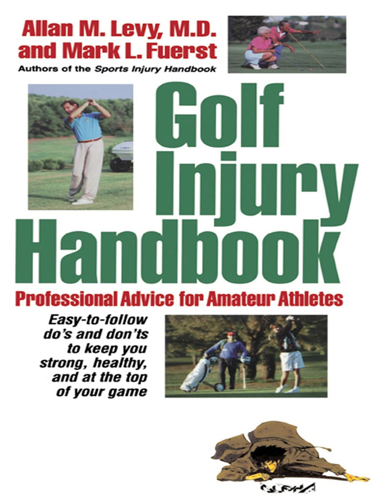 Wiley Golf Injury Handbook cover with practical injury prevention guidance for golfers.