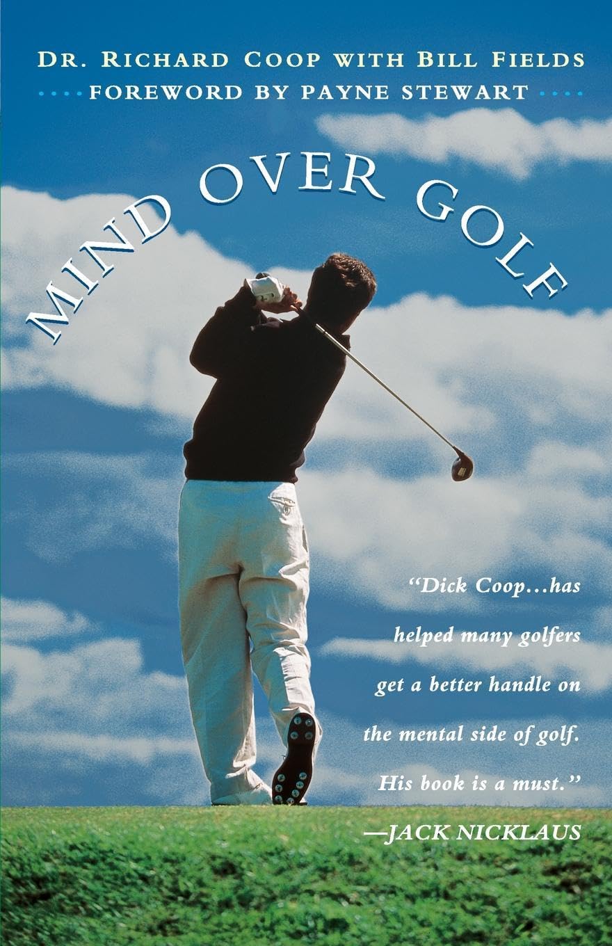 Wiley Mind Over Golf book cover showing mental strategies to boost on-course focus