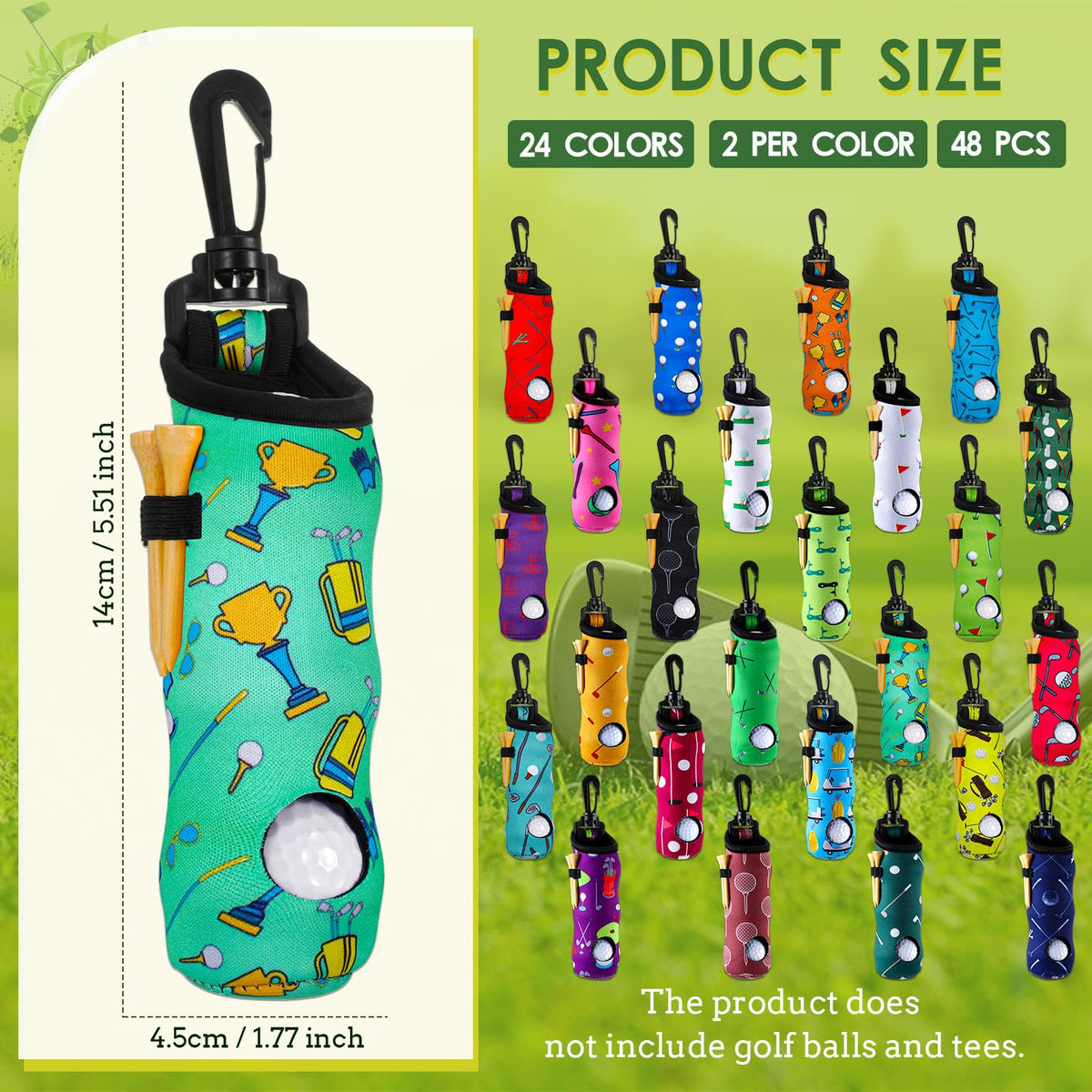 WillBond golf ball holder multicolor swatches highlight color variety for quick color coding.