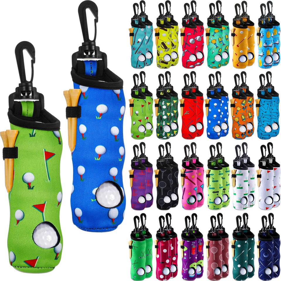 WillBond golf ball holder neoprene pouch with clip keeps balls secure on the course.