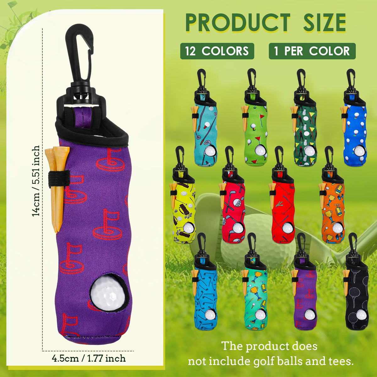 Vibrant WillBond golf accessory set keeps your tees organized during practice.