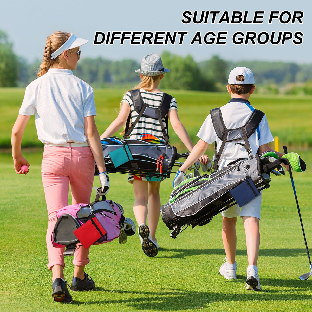WILLBOND golf tee pouch measures 6.69 x 5.51 inches for tees and small items.
