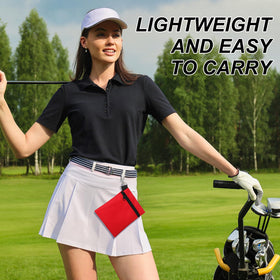 WILLBOND golf tee pouch red with clip keeps essentials visible during play.