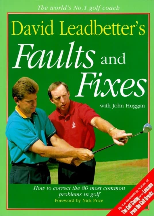 William Morrow cover for David Leadbetter's Faults and Fixes guiding golf swing.