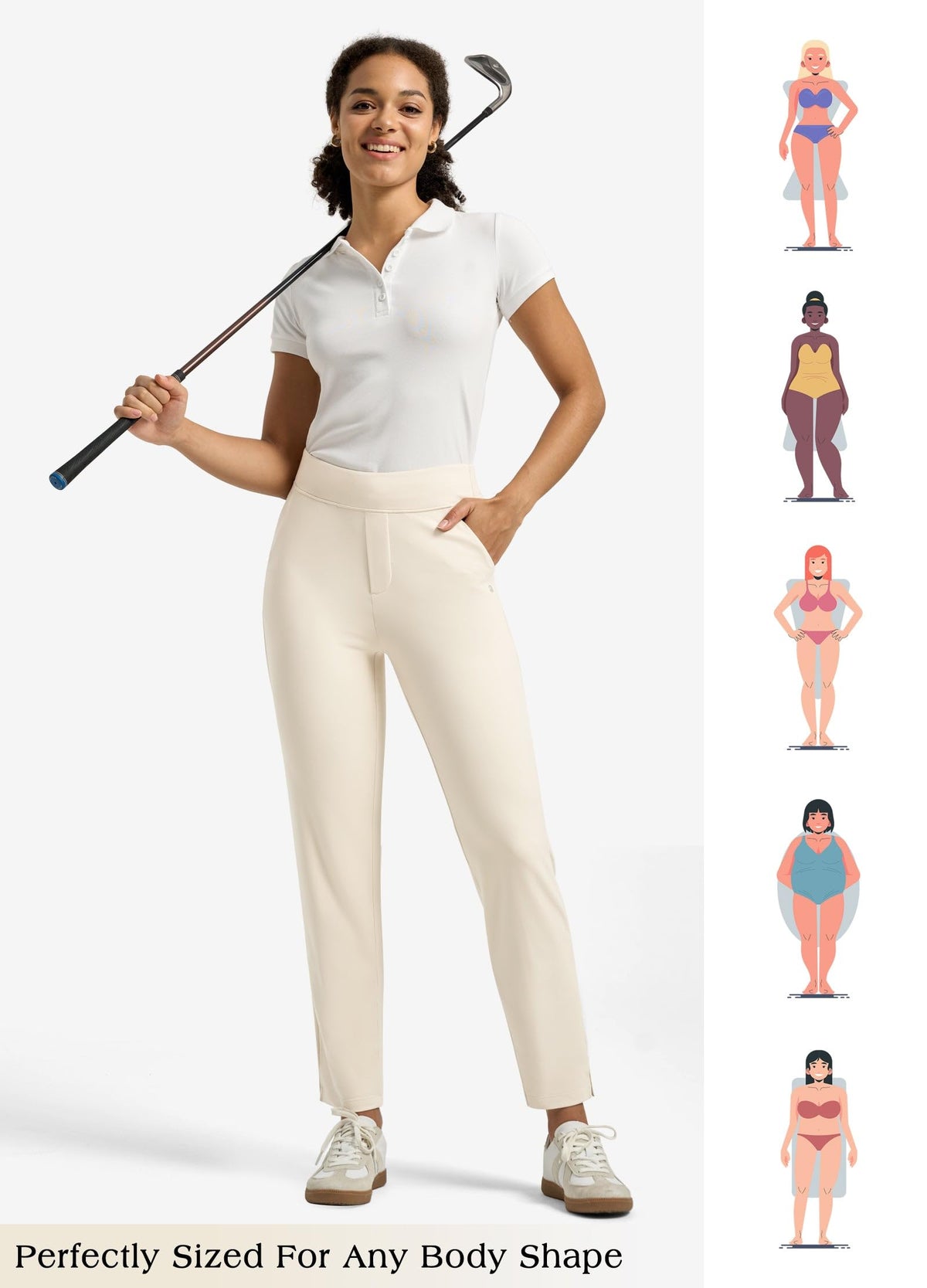 Willit pants on-model outfit idea for office to golf transitions