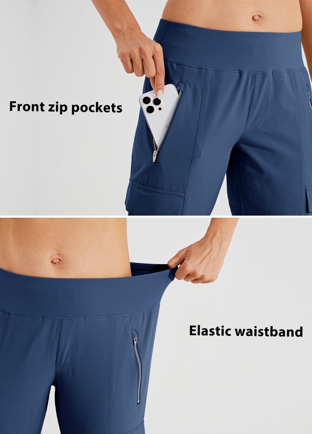 Willit women's golf pants back pockets offer accessible storage.