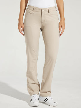 Willit women's golf pants back zip pocket securely stores valuables on course.