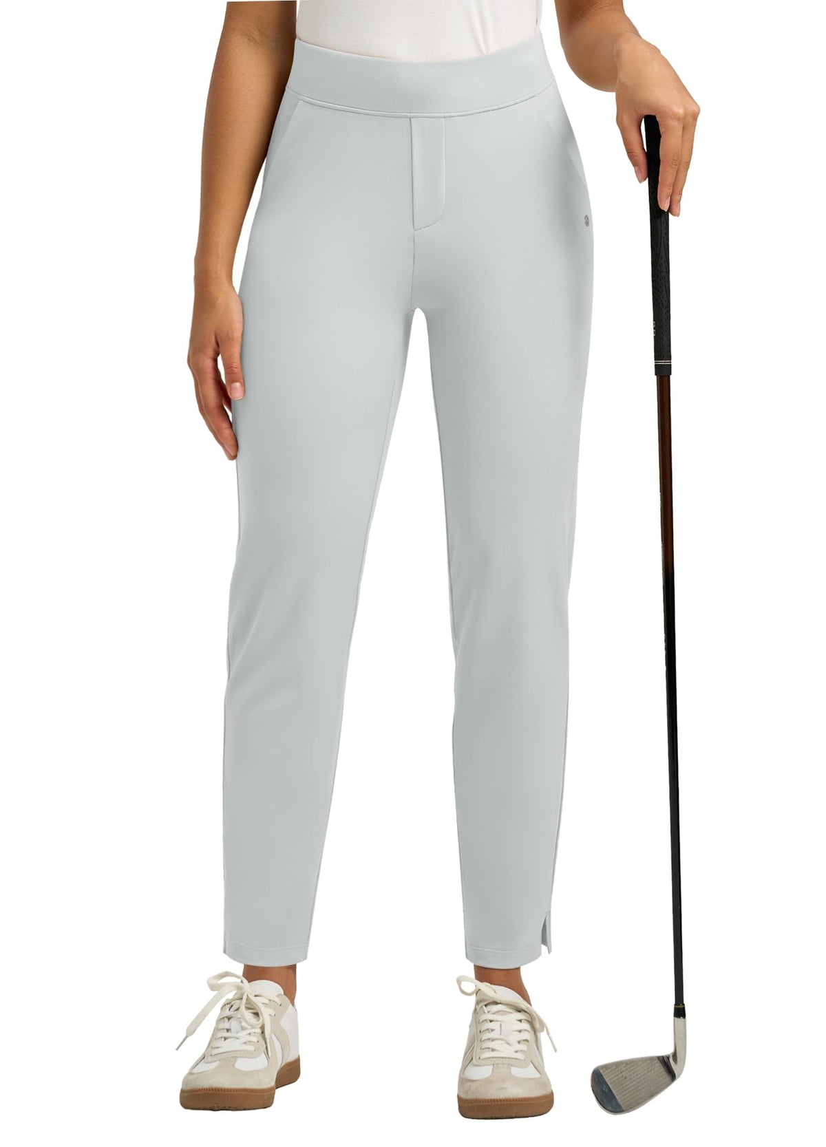 Willit women's golf pants showing drawstring waistband for adjustable comfort.