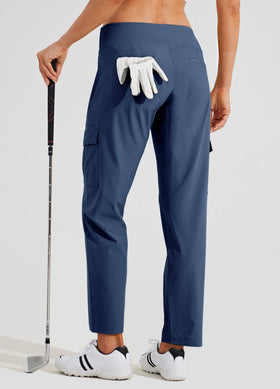 Willit women's golf pants front zip pockets secure essentials during play.