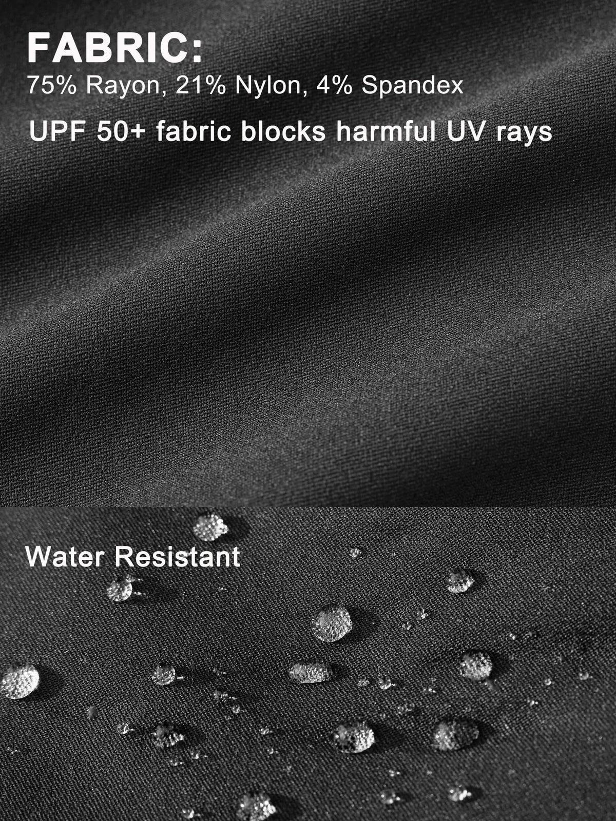 Willit 50+ UPF fabric protects you from sun while outdoors.
