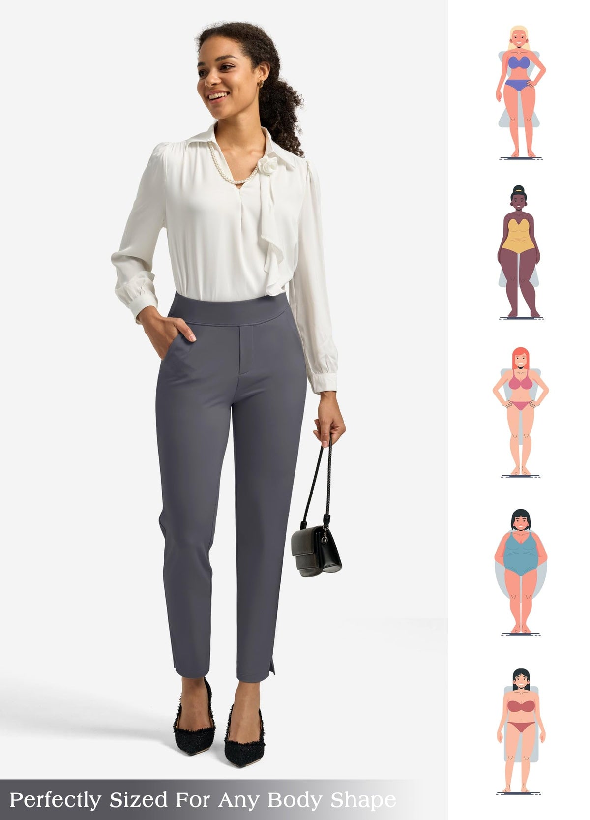 Willit women's golf pants wrinkle-free fabric suits travel and daily wear.
