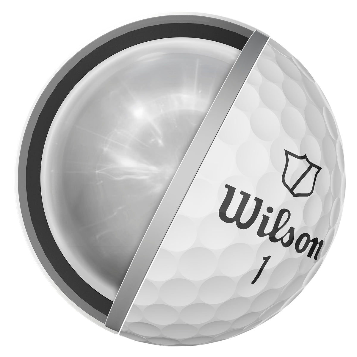 Golf ball on a tee showing steady flight and reliable distance.