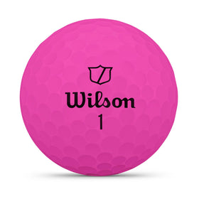Wilson 2025 Duo Soft pink ball close-up reveals responsive core design.