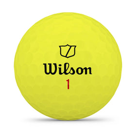 Wilson 2026 Staff Model X yellow ball in hand, ready for a controlled approach