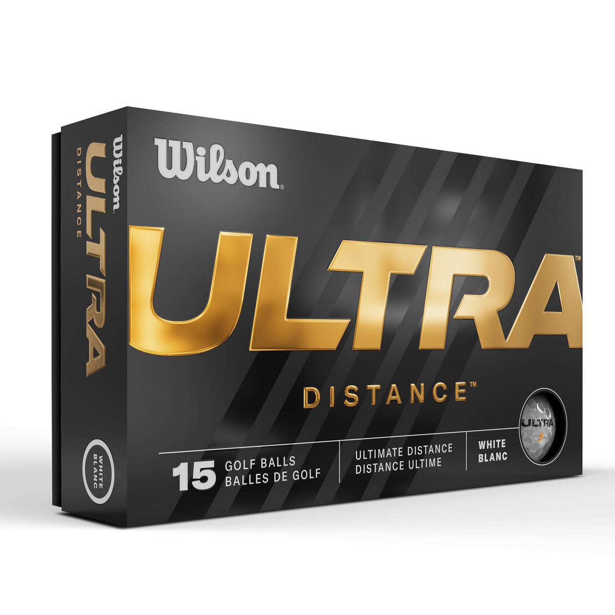 Wilson 23' Ultra Straight golf balls 15-pack white designed for long distance potential