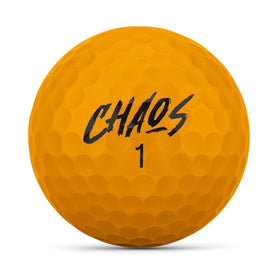 Wilson CHAOS 2024 balls shown on a green to illustrate versatile play.