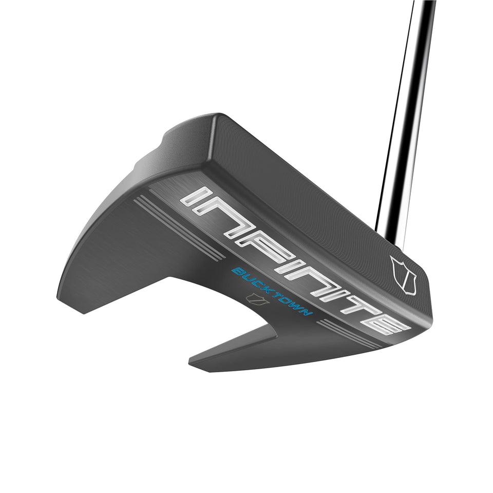 Wilson Infinite Bucktown putter front view highlighting alignment lines for confident setup