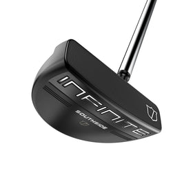 Wilson Infinite South Side putter face with double-milled design for consistent roll and feel.