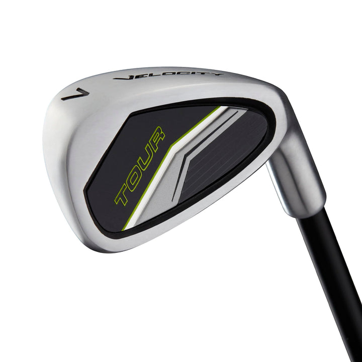 Wilson Junior Tour Velocity iron, right-handed, perimeter-weighted for steadier shots.