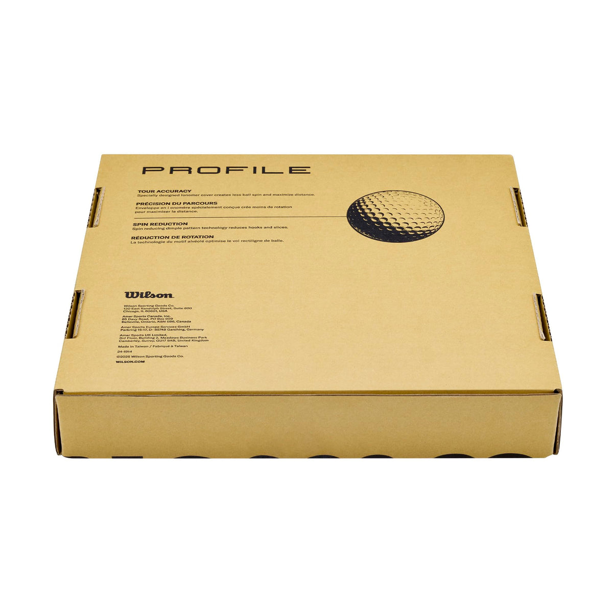 Wilson Profile Distance 36-pack yellow balls displayed in a box for value
