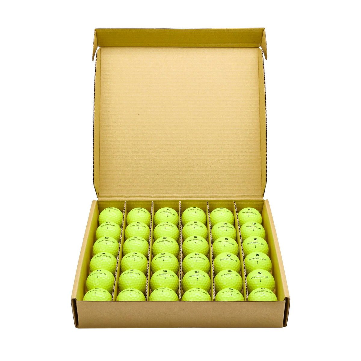 Wilson Profile Distance yellow golf balls pack for high visibility on the course